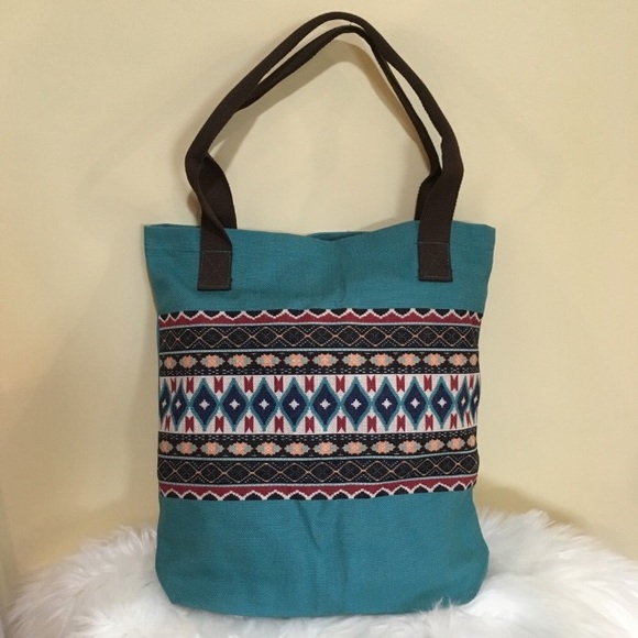 Oversized North South Geo Print Tote Bag - Picture 5 of 8